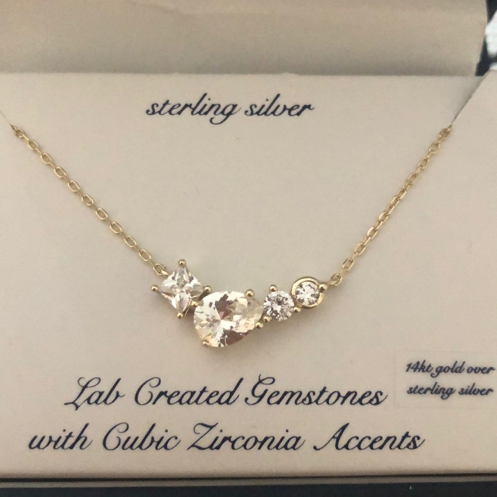 Brand new 14k gold over sterling silver necklace